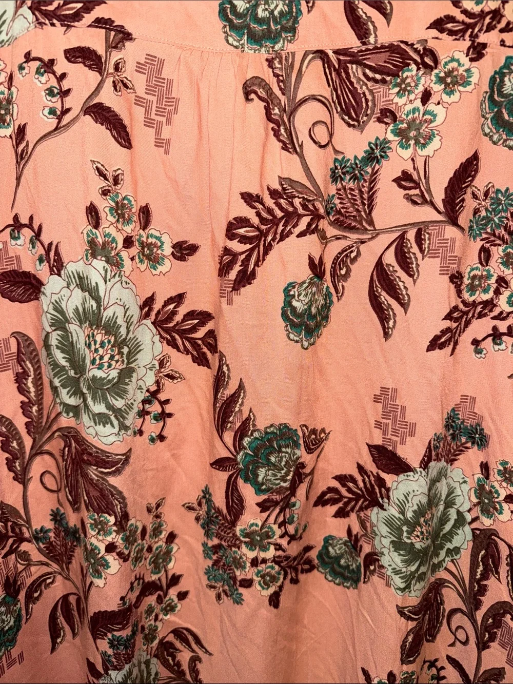 Angie Peach Floral Open-Front Kimono - Picture 4 of 4